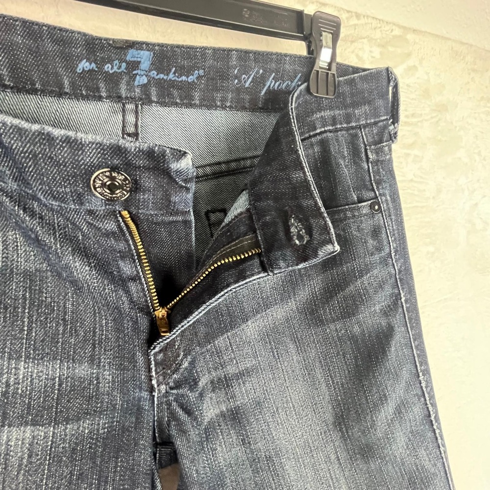 7 For All Mankind A Pocket Jeans Women 29 Dark Wash Flare Denim U130C459S-359S - Picture 12 of 16